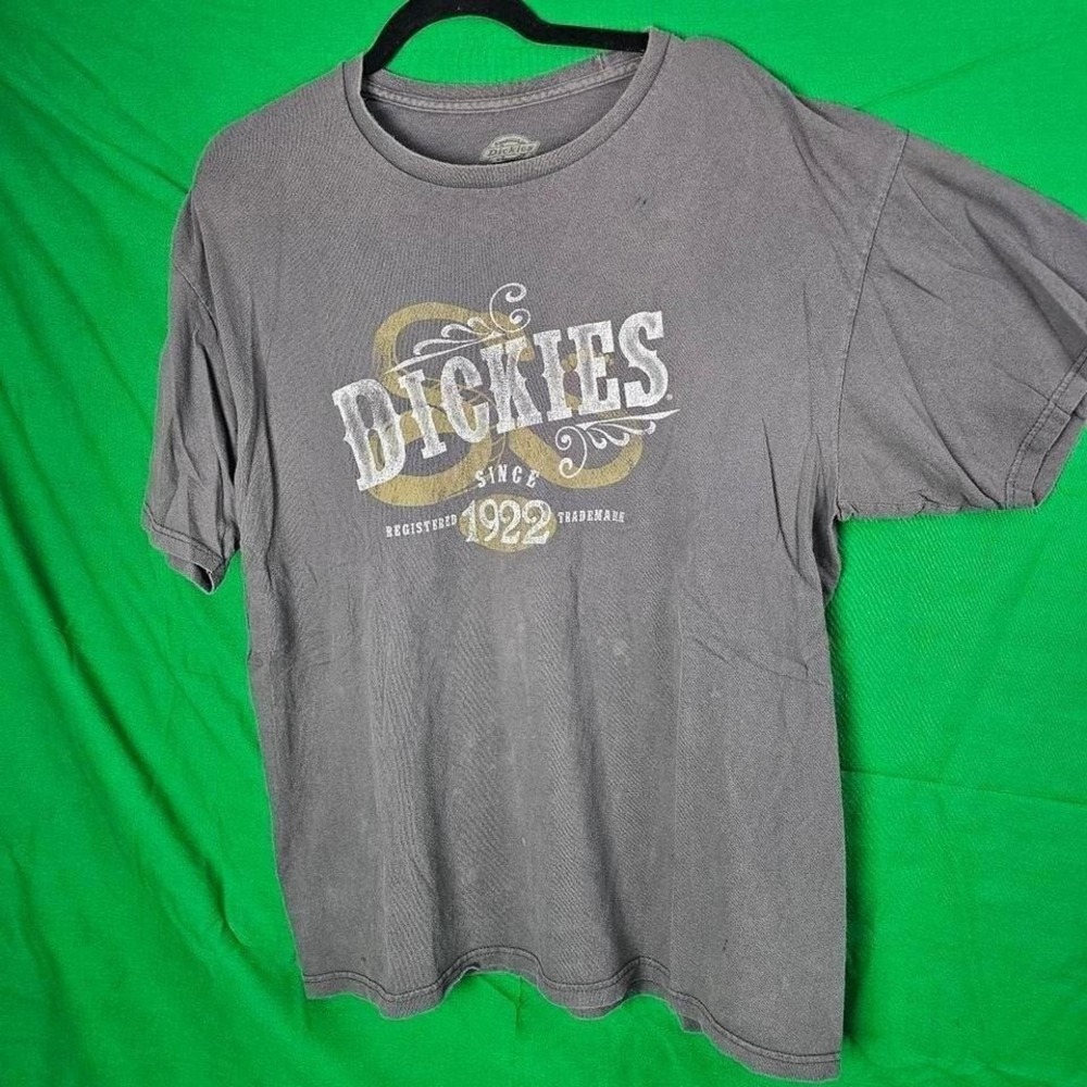 Dickies Mens Graphic T-Shirt XL Gray Short Sleeve Since 1922 Logo Cotton Tee
